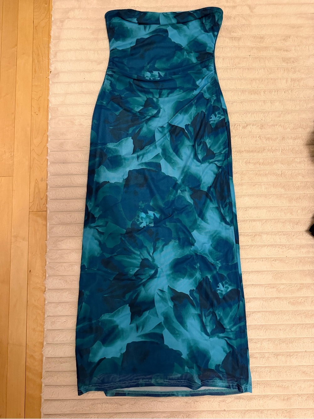 Strapless Floral Dress